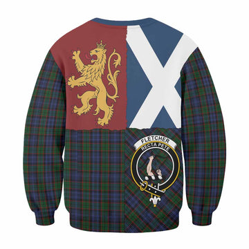 Fletcher Crest Tartan Sweatshirt with Lion Rampant Saltire Style