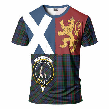 Fletcher Crest Tartan T-Shirt with Lion Rampant Saltire Style
