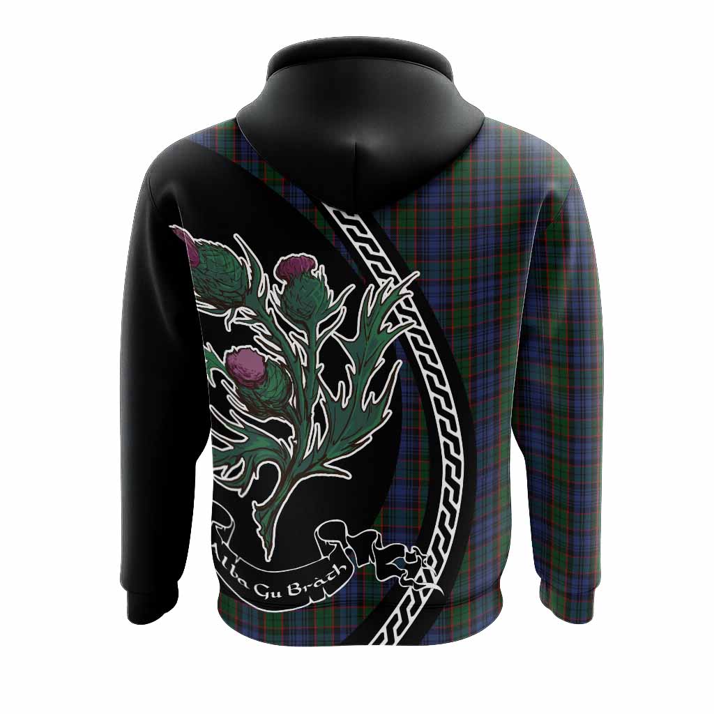 Fletcher Family Crest Tartan Hoodie Alba Thistle Inspired - Tartan Vibes Clothing