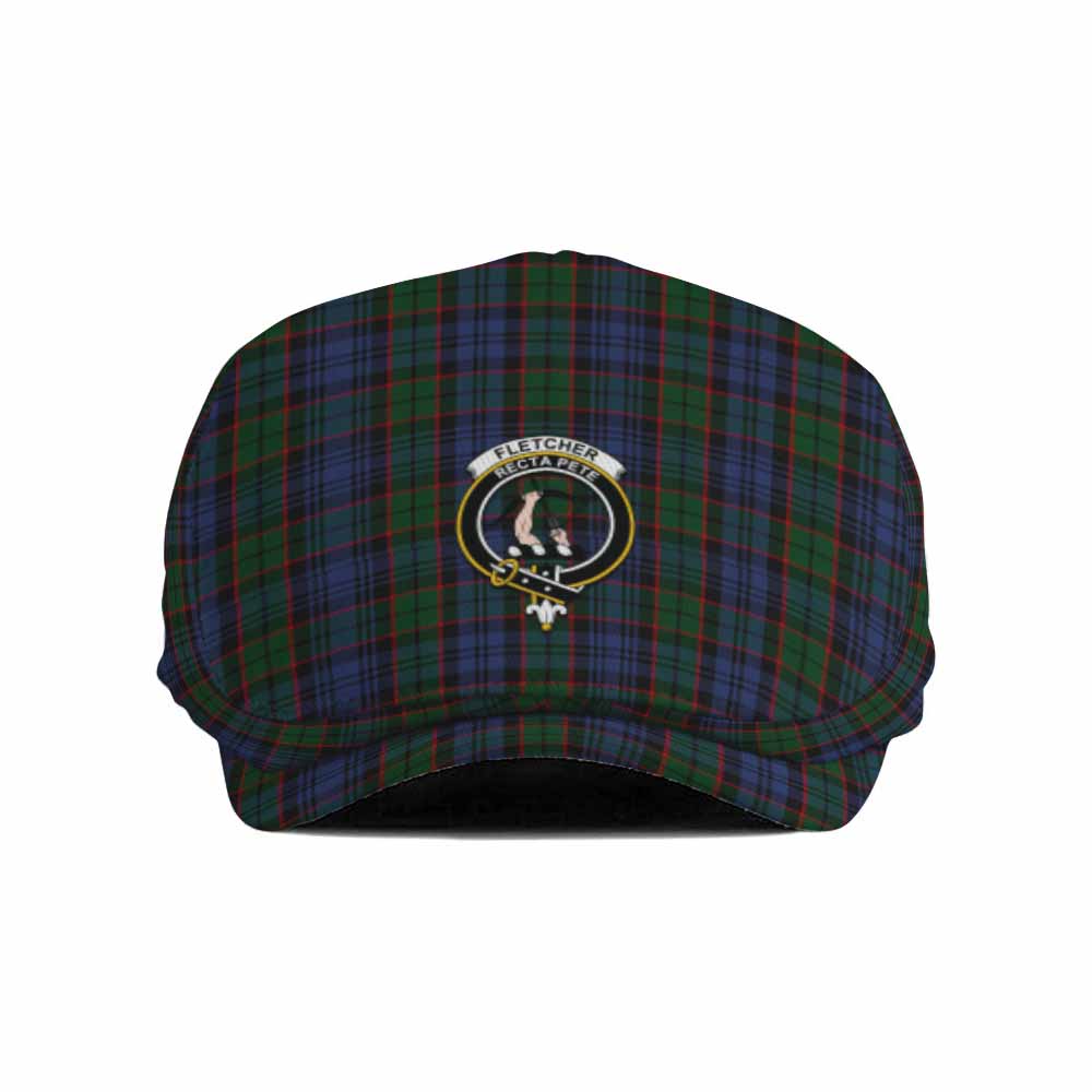 Fletcher Family Crest Tartan Jeff Cap, Tartan Flat Cap