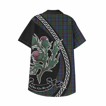 Fletcher Family Crest Tartan Kid Hawaiian Shirt Alba Thistle Inspired