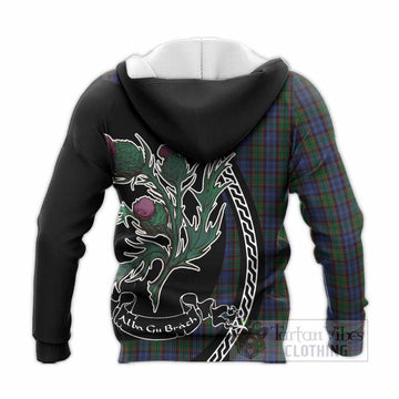 Fletcher Family Crest Tartan Knitted Hoodie Alba Thistle Inspired