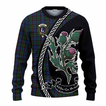 Fletcher Family Crest Tartan Knitted Sweater Alba Thistle Inspired