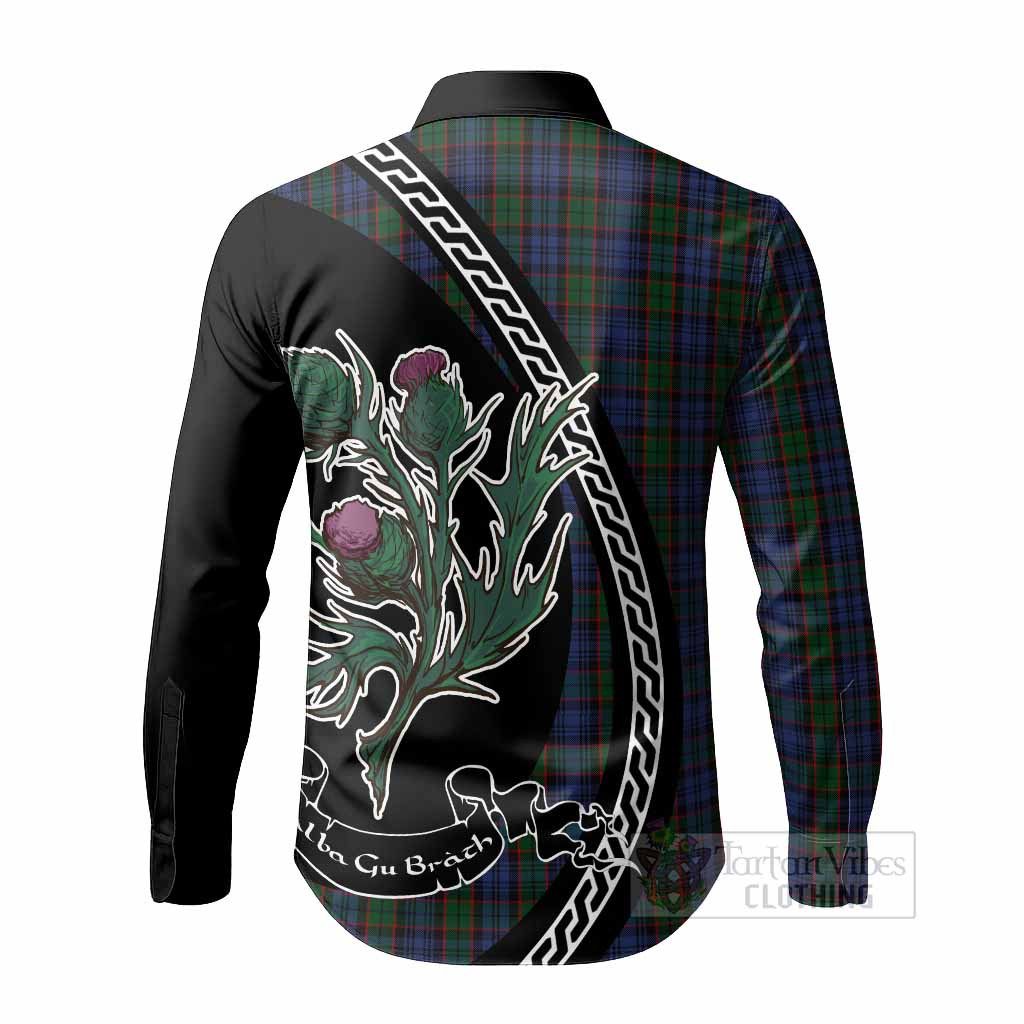 Fletcher Family Crest Tartan Long Sleeve Button Shirts Alba Thistle Inspired - Tartan Vibes Clothing