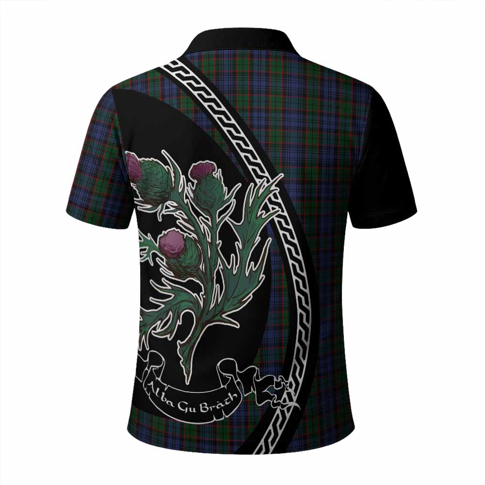 Fletcher Family Crest Tartan Polo Shirt Alba Thistle Inspired - Tartan Vibes Clothing