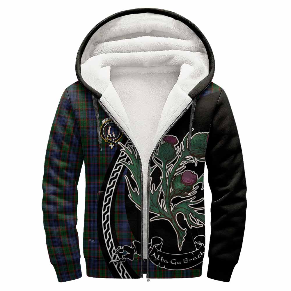 Fletcher Family Crest Tartan Sherpa Hoodie Alba Thistle Inspired - Tartan Vibes Clothing