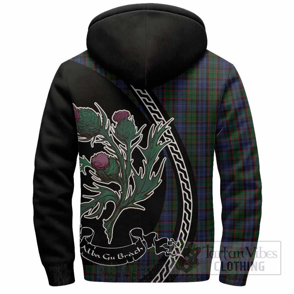 Fletcher Family Crest Tartan Sherpa Hoodie Alba Thistle Inspired - Tartan Vibes Clothing