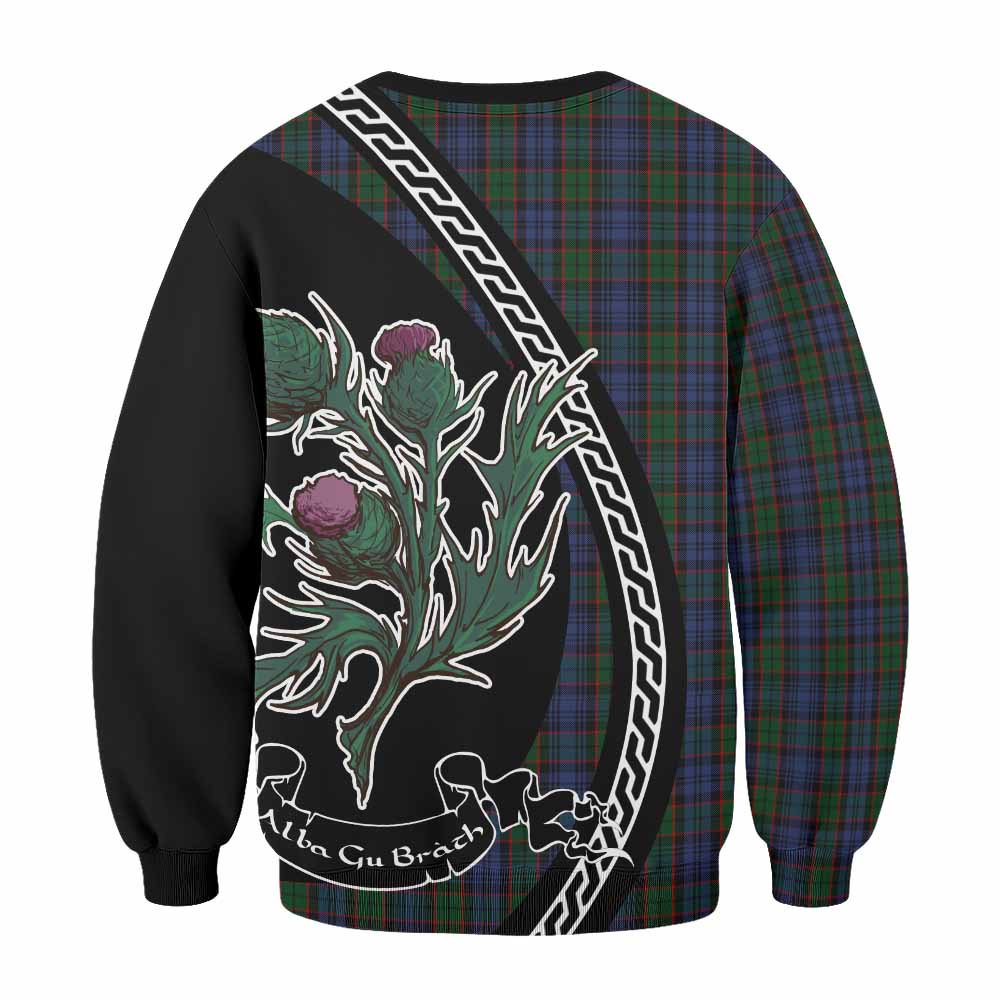 Fletcher Family Crest Tartan Sweatshirt Alba Thistle Inspired - Tartan Vibes Clothing