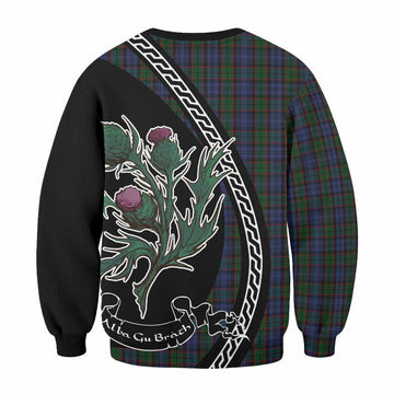 Fletcher Family Crest Tartan Sweatshirt Alba Thistle Inspired