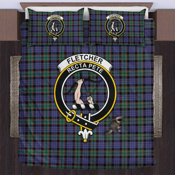 Fletcher Modern Tartan Bedding Set with Family Crest