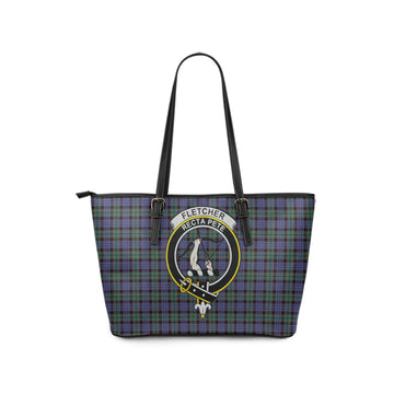 Fletcher Modern Tartan Leather Tote Bag with Family Crest