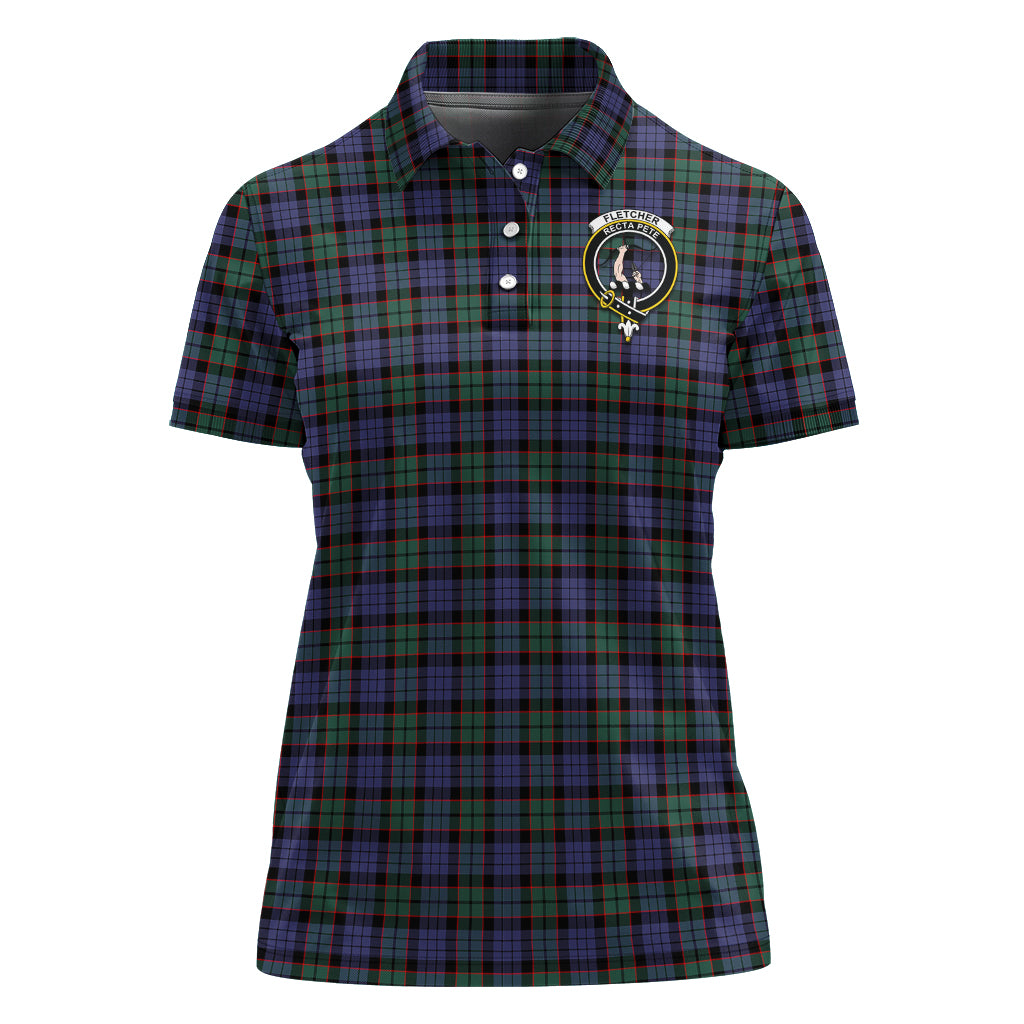 fletcher-modern-tartan-polo-shirt-with-family-crest-for-women