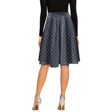 Fletcher Modern Tartan Melete Pleated Midi Skirt