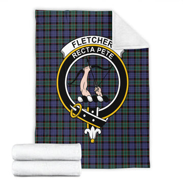 Fletcher Modern Tartan Blanket with Family Crest