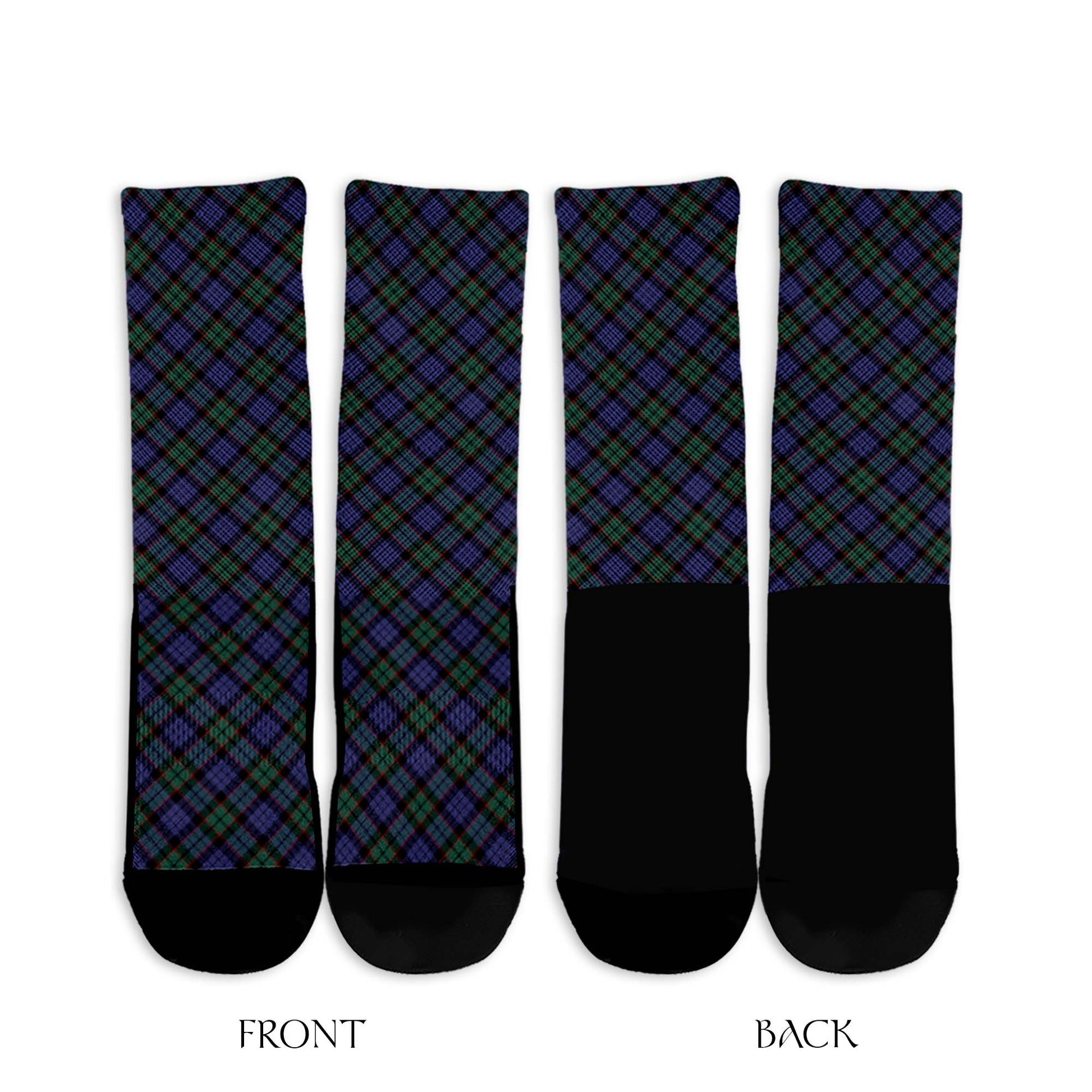 Fletcher Modern Tartan Crew Socks Cross Tartan Style - Tartanvibesclothing