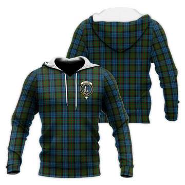 Fletcher of Dunans Tartan Knitted Hoodie with Family Crest