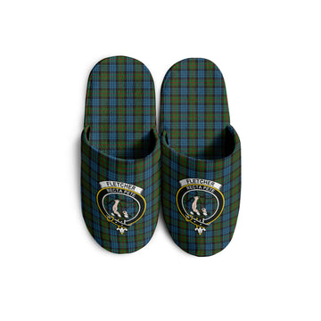 Fletcher of Dunans Tartan Home Slippers with Family Crest