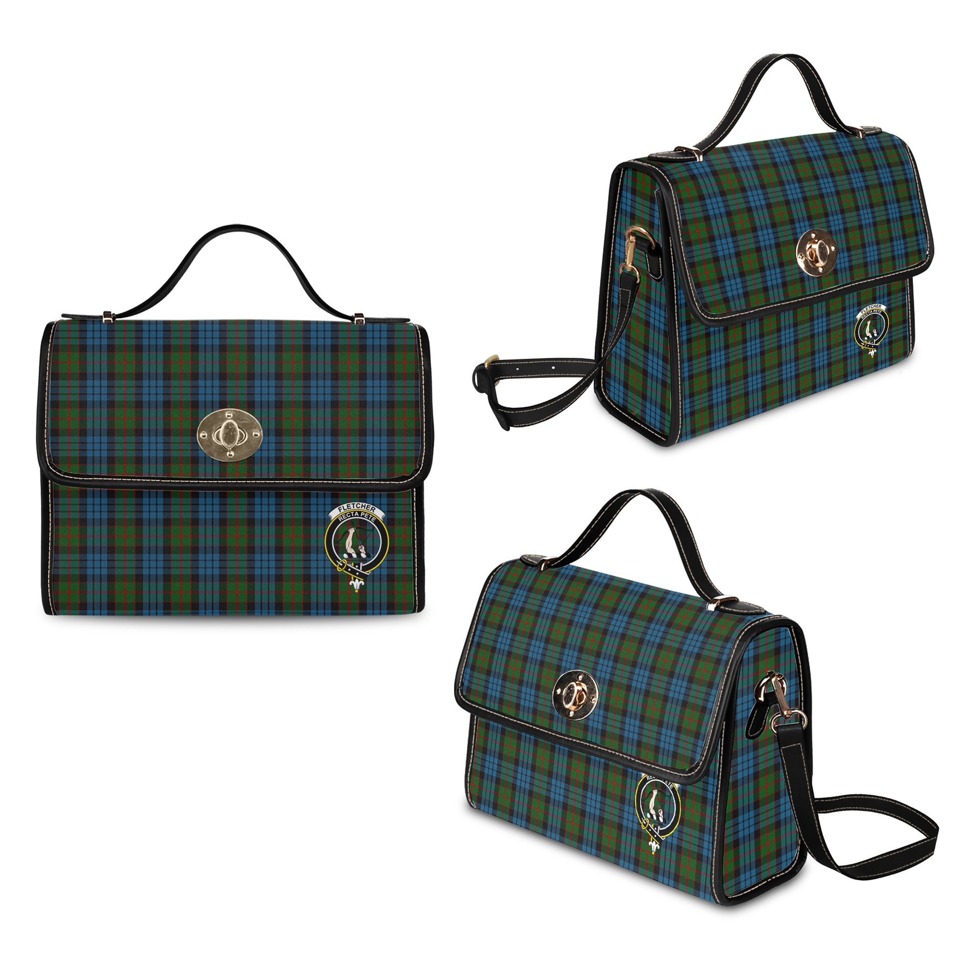 fletcher-of-dunans-tartan-leather-strap-waterproof-canvas-bag-with-family-crest