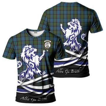 Fletcher of Dunans Tartan T-Shirt with Alba Gu Brath Regal Lion Emblem