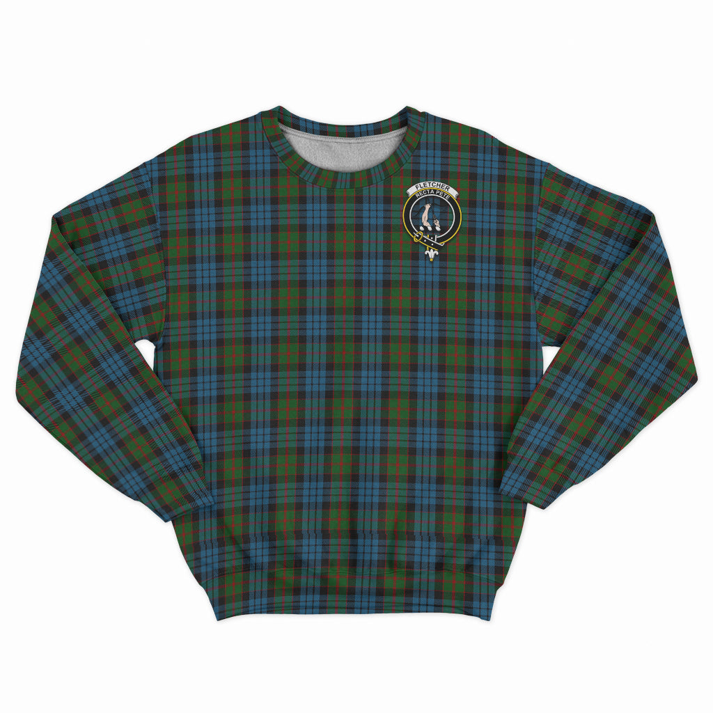 fletcher-of-dunans-tartan-sweatshirt-with-family-crest