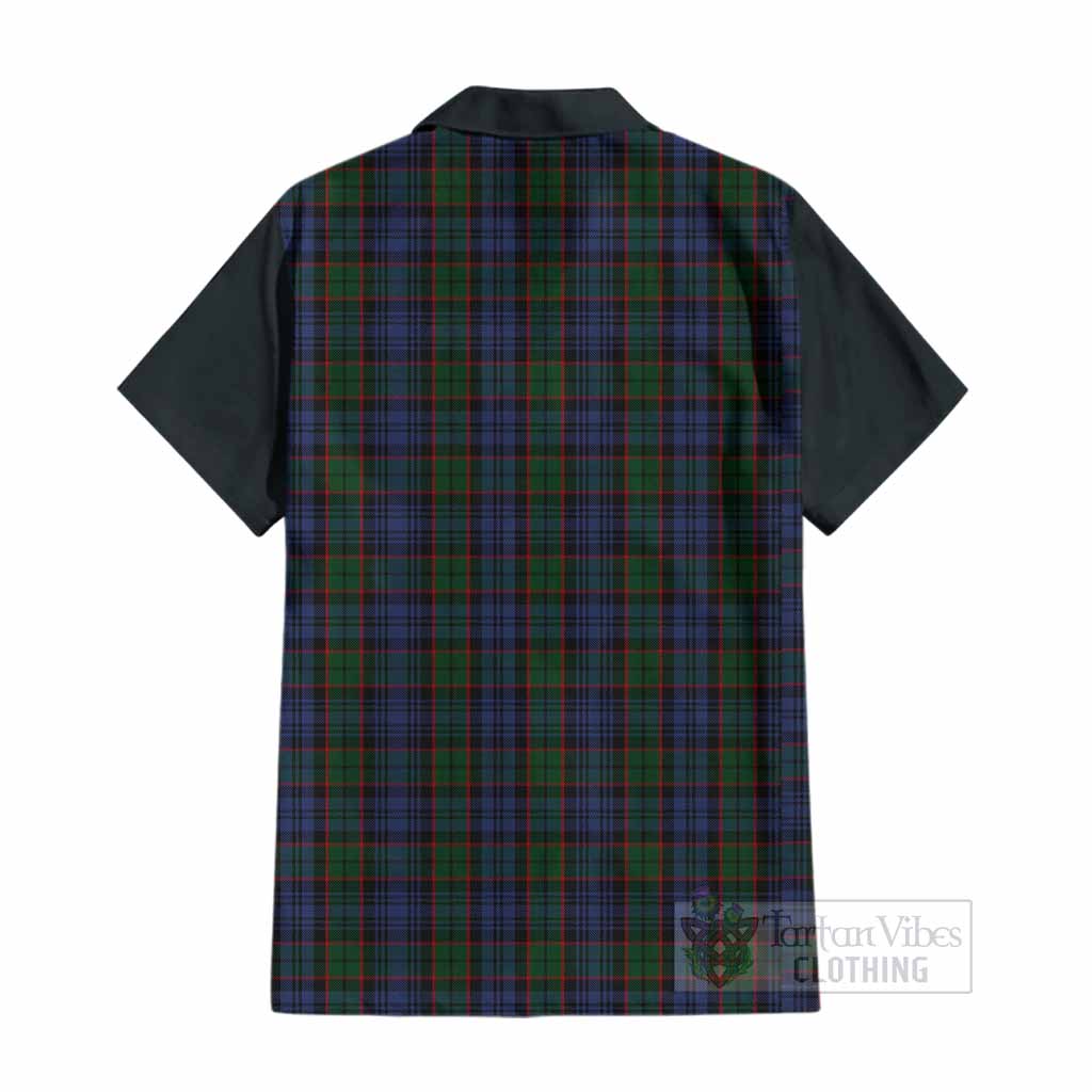 Fletcher Tartan Accent Cotton Hawaiian Shirt with Family Crest