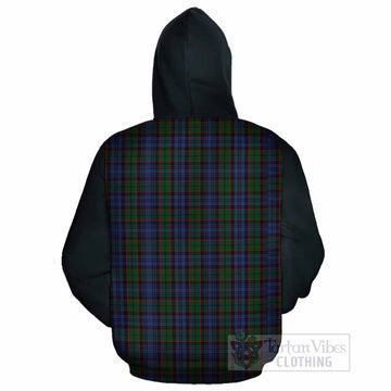 Fletcher Tartan Accent Cotton Hoodie with Family Crest