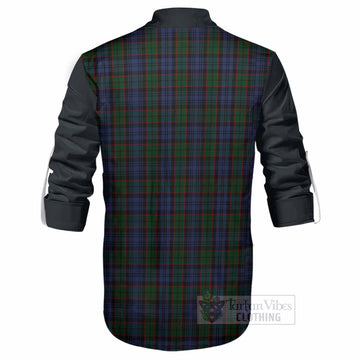 Fletcher Tartan Accent Ghillie Shirt with Family Crest