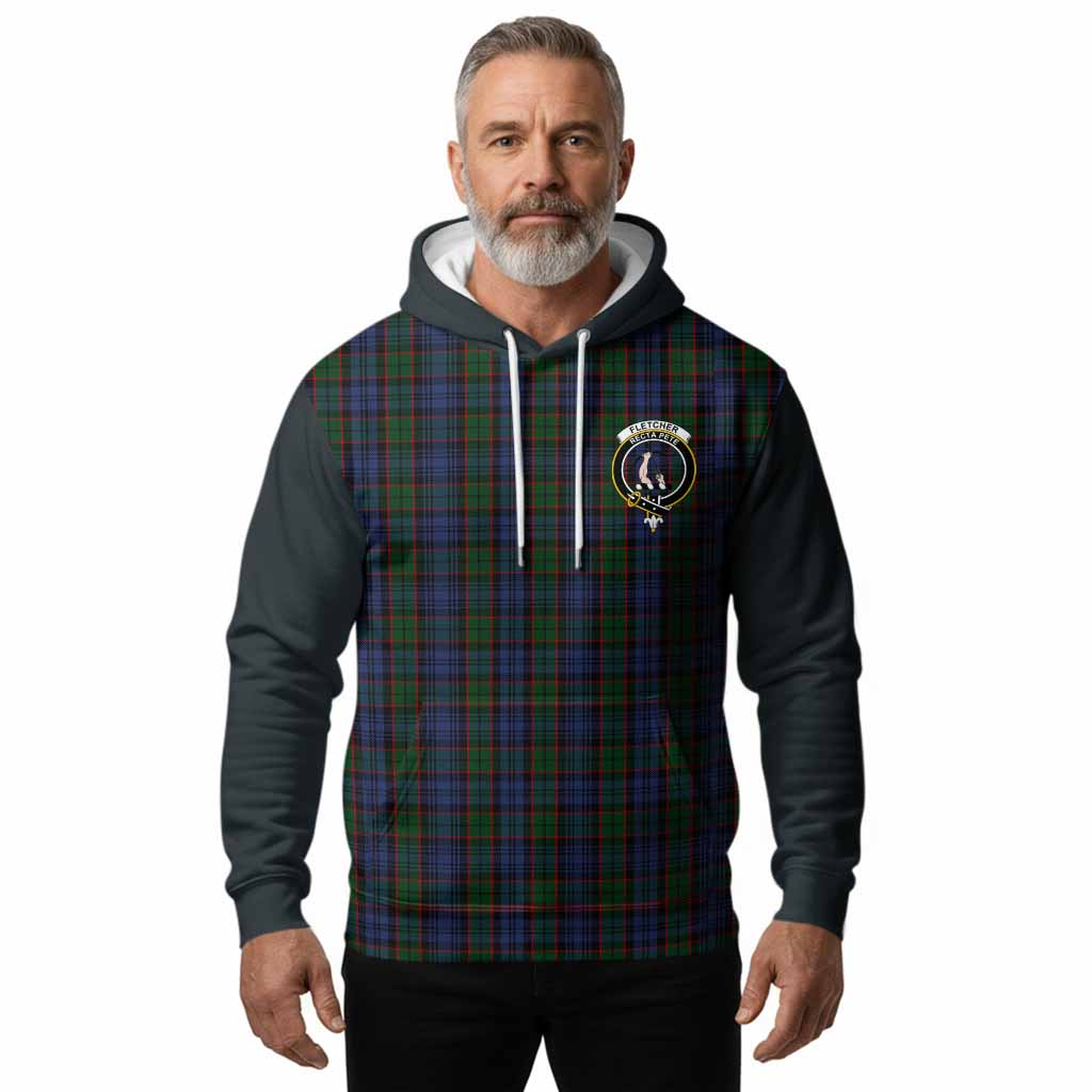 Fletcher Tartan Accent Hoodie with Family Crest