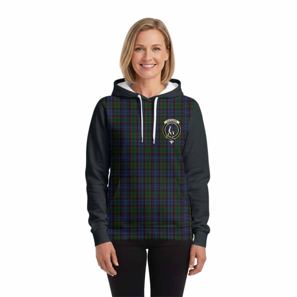 Fletcher Tartan Accent Hoodie with Family Crest