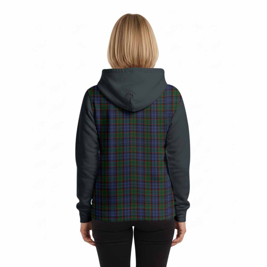 Fletcher Tartan Accent Hoodie with Family Crest