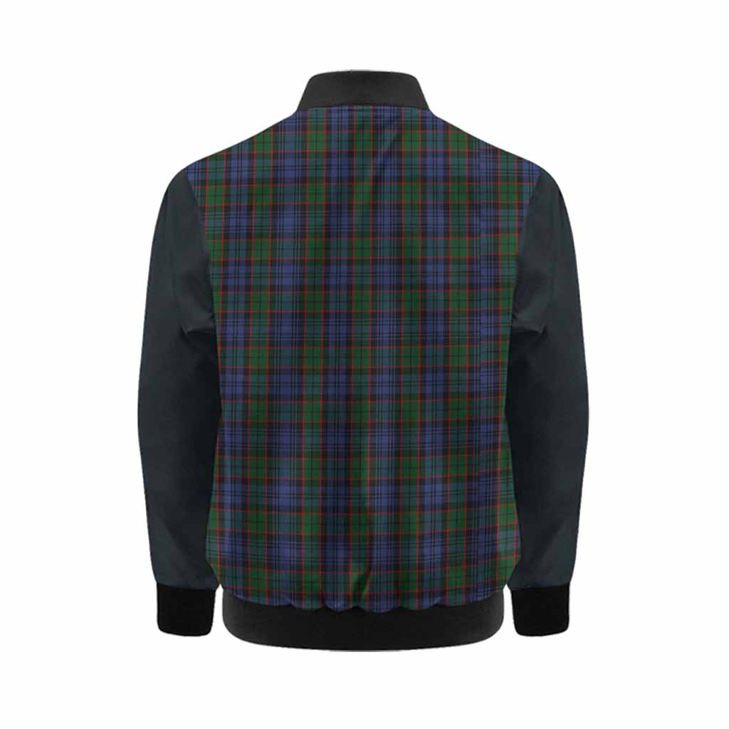 Fletcher Tartan Accent Kid Bomber Jacket with Family Crest