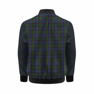Fletcher Tartan Accent Kid Bomber Jacket with Family Crest