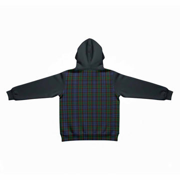 Fletcher Tartan Accent Kid Hoodie with Family Crest