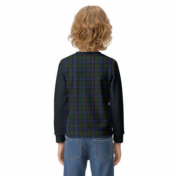 Fletcher Tartan Accent Kid Knitted Sweatshirt with Family Crest