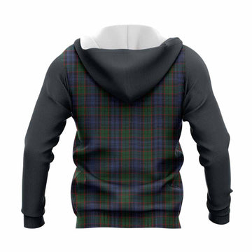 Fletcher Tartan Accent Knitted Hoodie with Family Crest