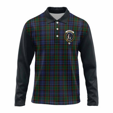 Fletcher Tartan Accent Long Sleeve Polo Shirt with Family Crest
