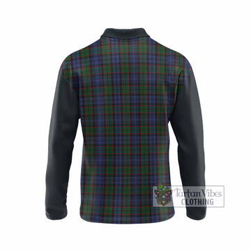 Fletcher Tartan Accent Long Sleeve Polo Shirt with Family Crest