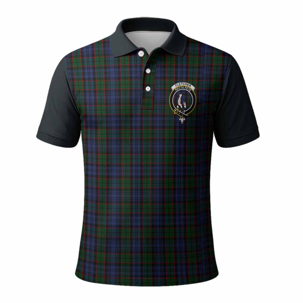 Fletcher Tartan Accent Polo Shirt with Family Crest