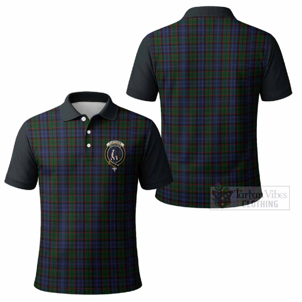 Fletcher Tartan Accent Polo Shirt with Family Crest