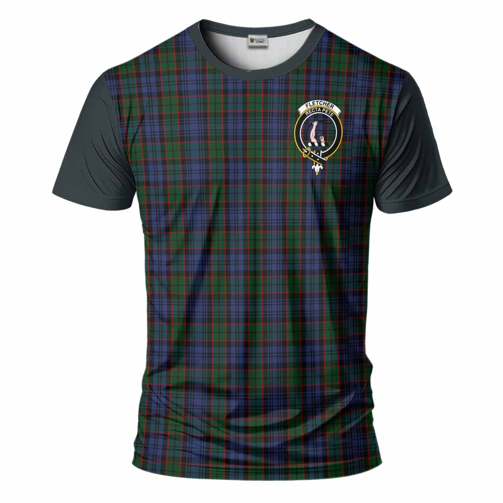 Fletcher Tartan Accent T-Shirt with Family Crest