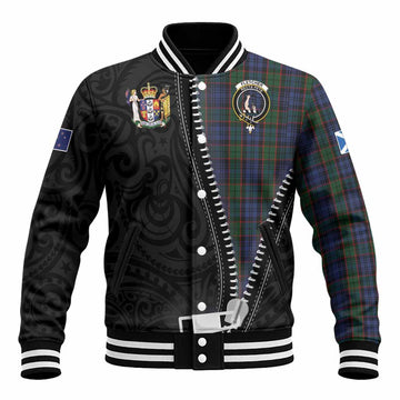 Fletcher Tartan Baseball Jacket New Zealand Pattern Unique Zipper Stylized