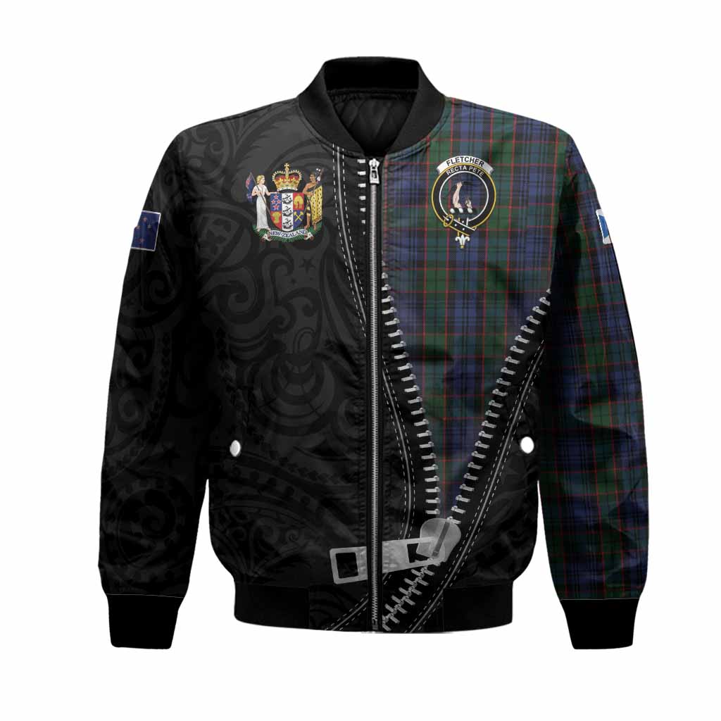 Fletcher Tartan Bomber Jacket New Zealand Pattern Unique Zipper Stylized