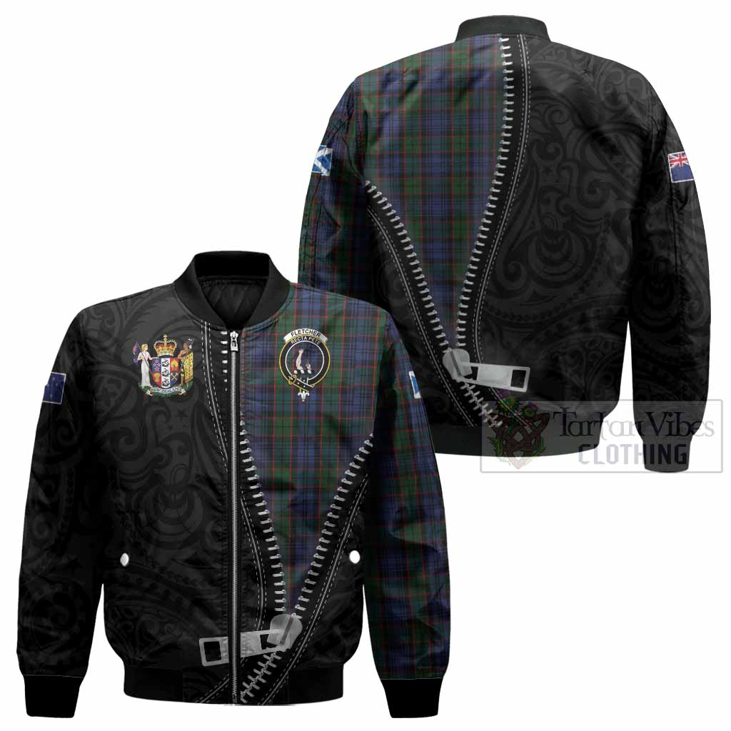 Fletcher Tartan Bomber Jacket New Zealand Pattern Unique Zipper Stylized