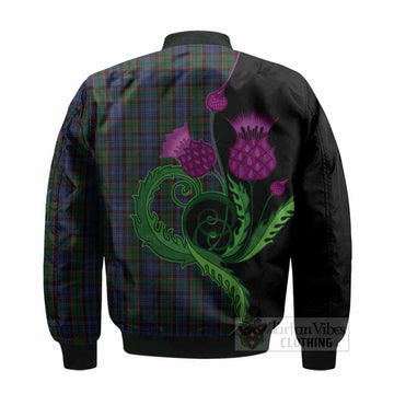 Fletcher Tartan Bomber Jacket Traditional Scottish Thistle