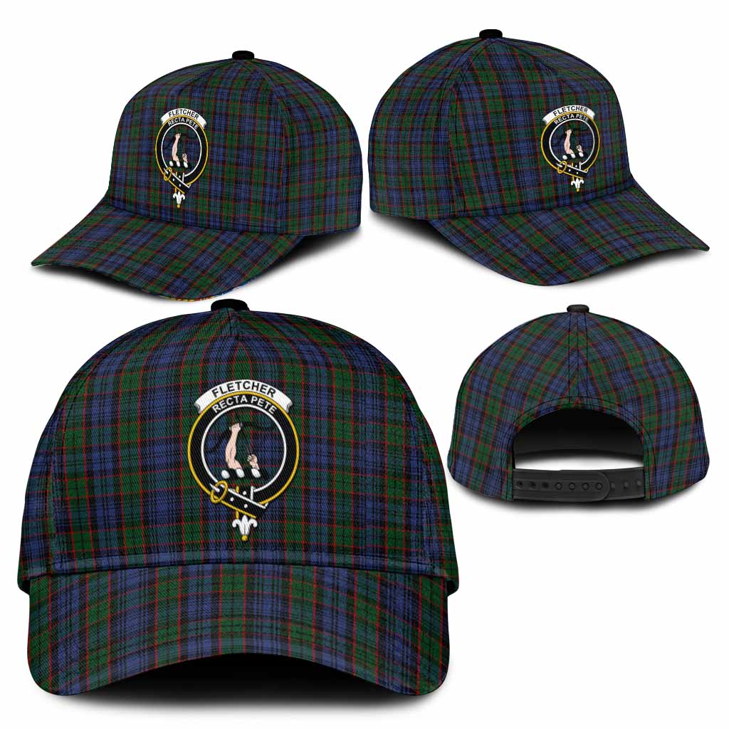 Fletcher Tartan Classic Cap with Family Crest