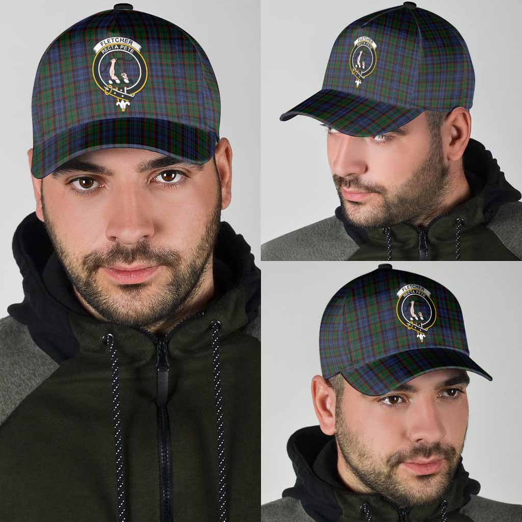 Fletcher Tartan Classic Cap with Family Crest