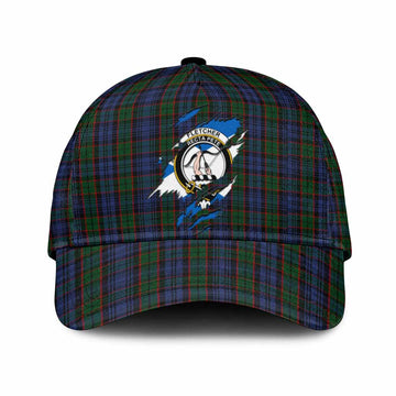 Fletcher Tartan Classic Cap with Family Crest In Me Style
