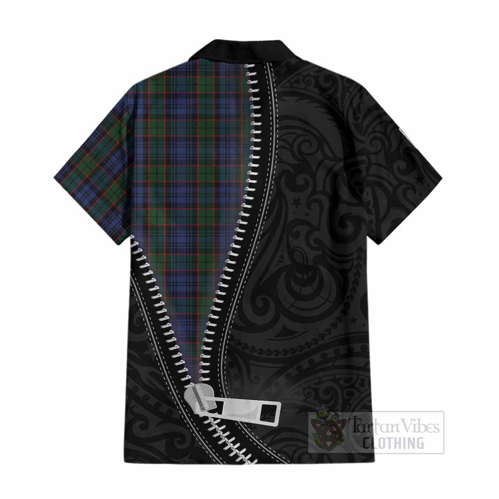 Fletcher Tartan Cotton Hawaiian Shirt New Zealand Pattern Unique Zipper Stylized