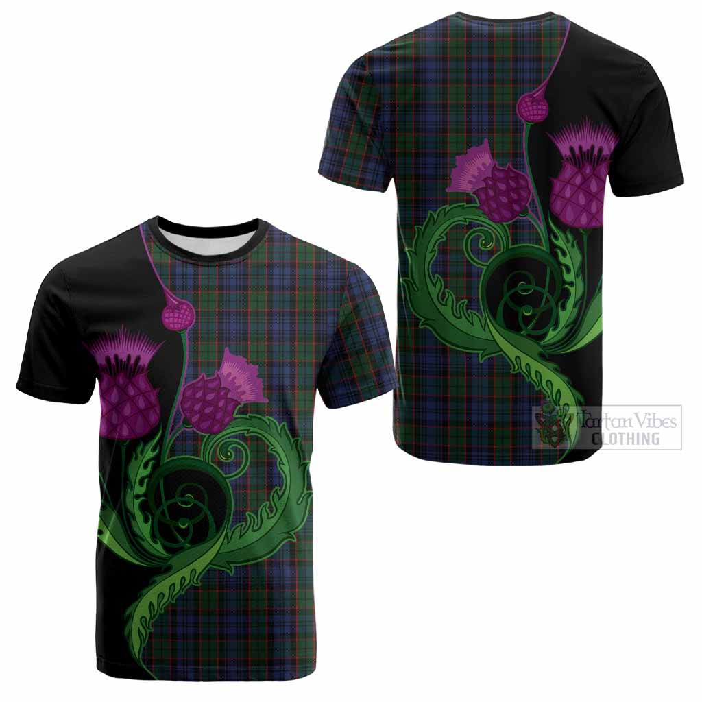 Fletcher Tartan Cotton T-shirt Traditional Scottish Thistle