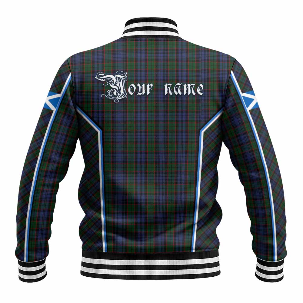 Fletcher Tartan Crest Baseball Jacket Scotland Coat of Arm Flag Style - Tartan Vibes Clothing